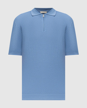 Cashmere&Whiskey Blue polo shirt with pattern CH104Z