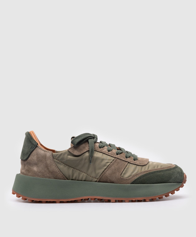 BUTTERO|SNEAKERS (FUTURA X (B10880 VARA UG)) BUTTERO - FUTURA X logo combo sneakers in green B10880VARD