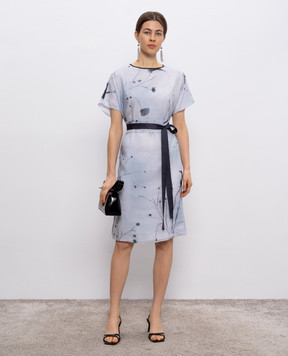 Peserico Blue floral print midi dress E02046A04764