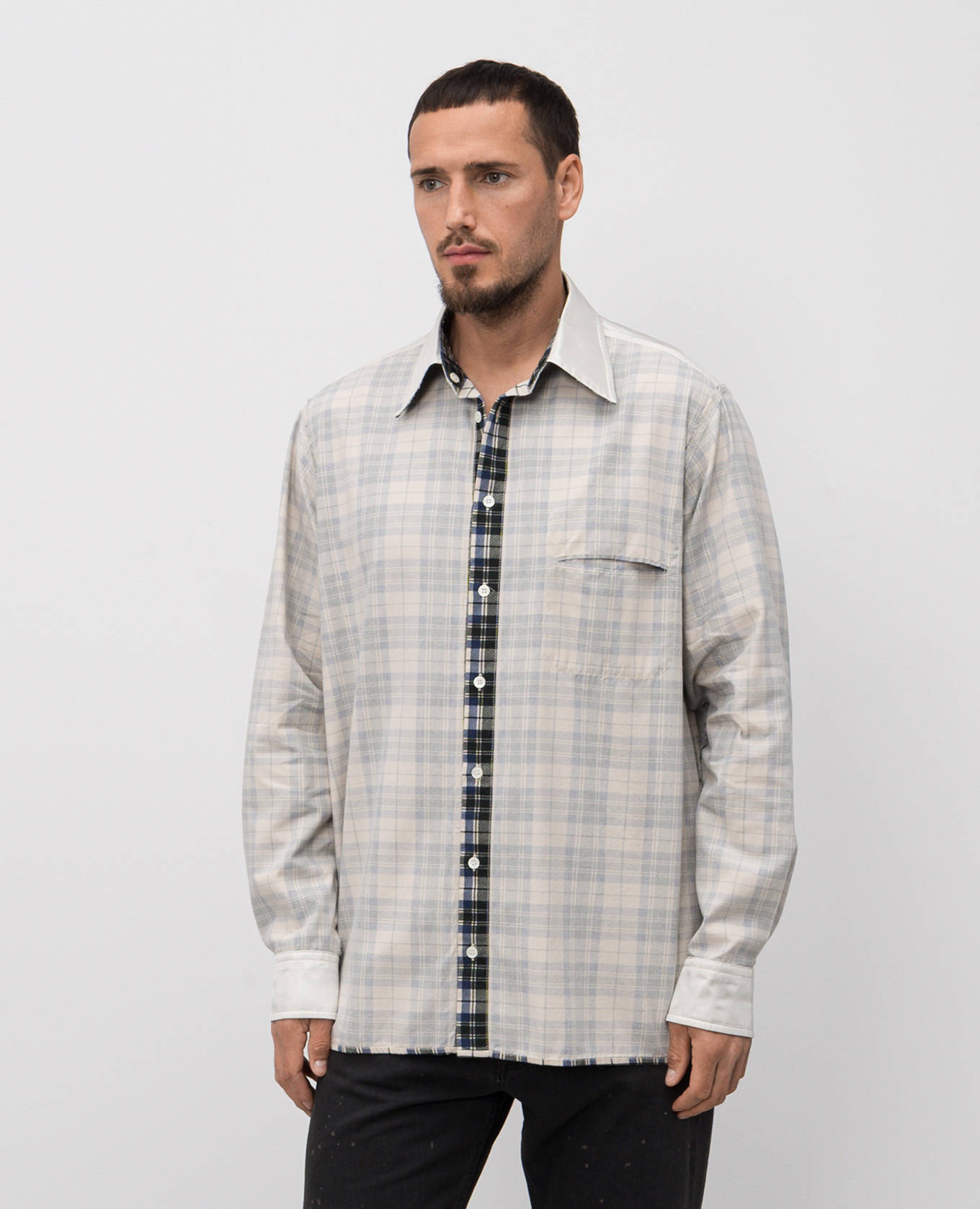 

Reversible checkered shirt Maison Margiela MM6, White