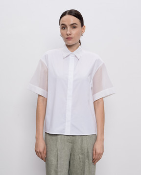 Peserico White short-sleeved shirt E0651700Q6D8928