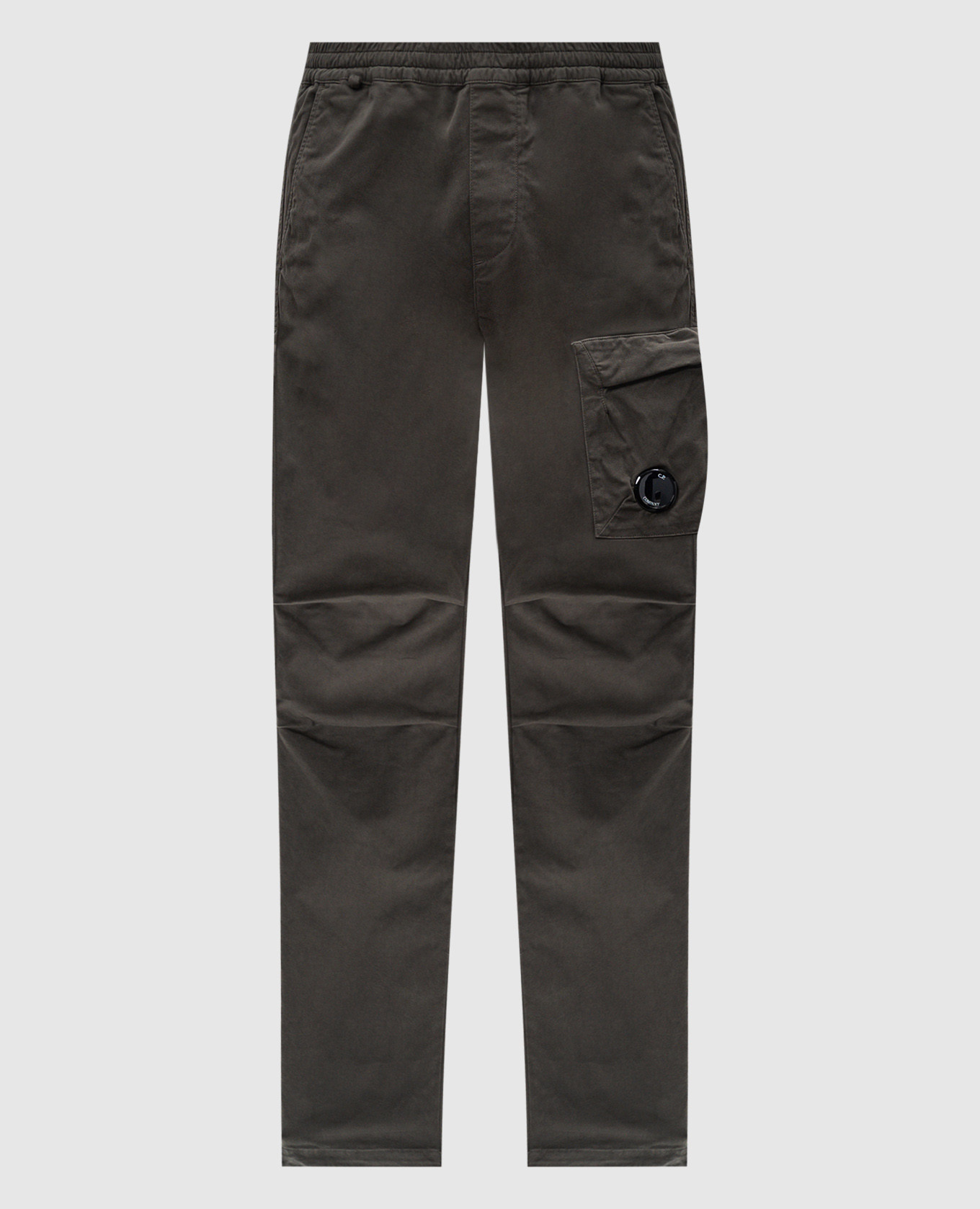 

Khaki cargo pants with logo patch C.P. Company