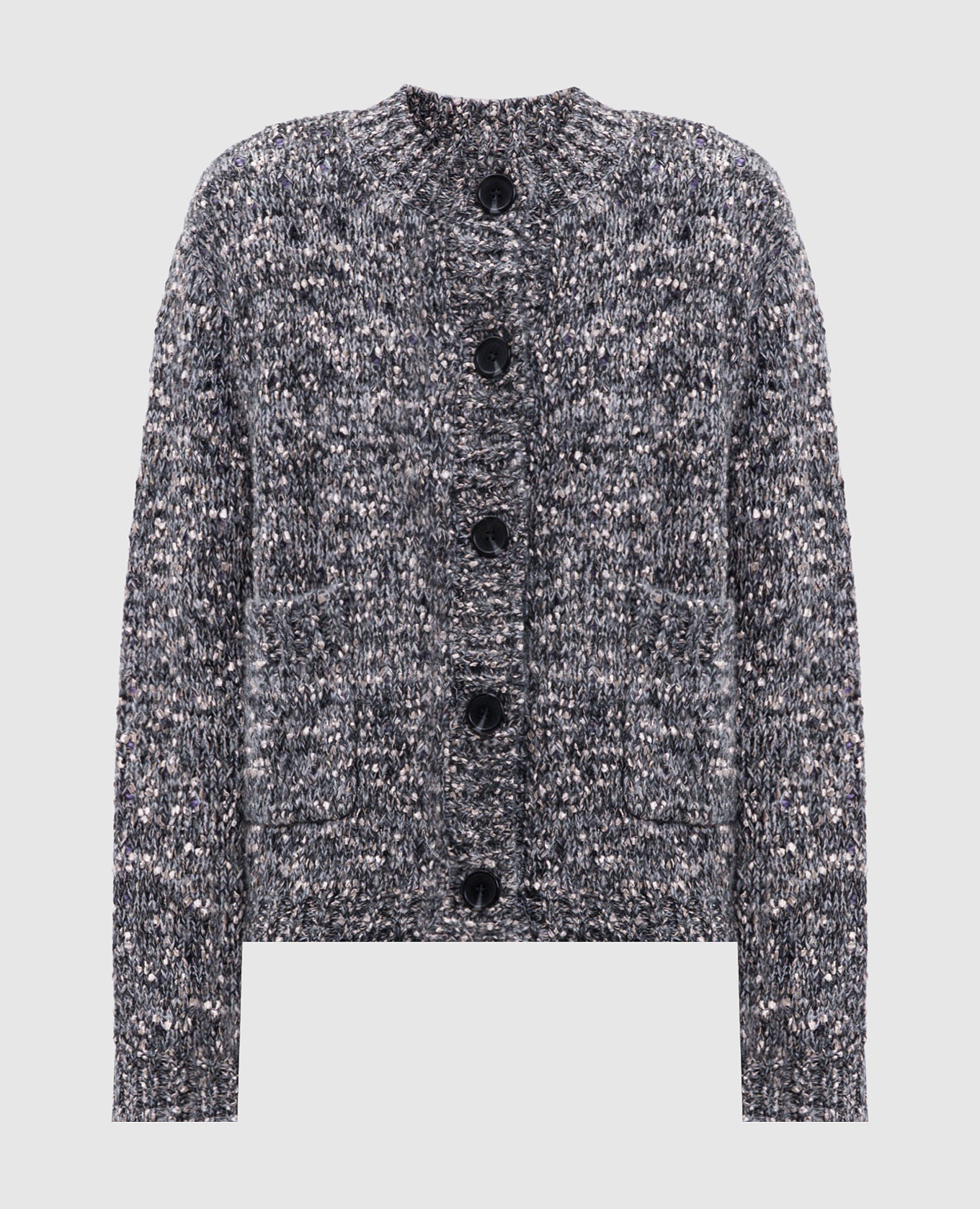 

Gray cardigan with wool Twinset, Grey