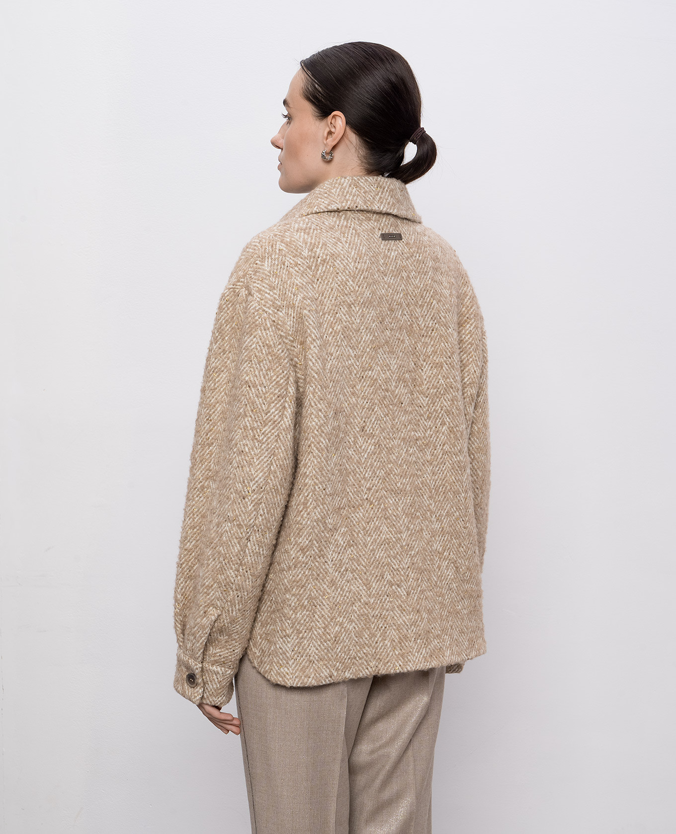 

Beige wool coat with a pattern Peserico