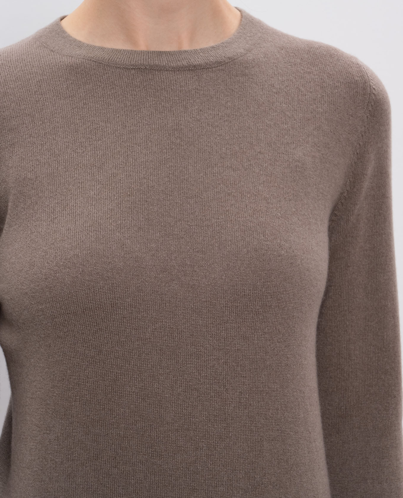 

Brown cashmere jumper with monil chain Brunello Cucinelli