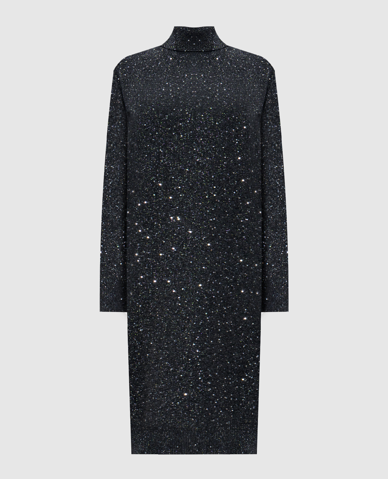 

Gray wool and cashmere dress with sequins and lurex Peserico, Grey