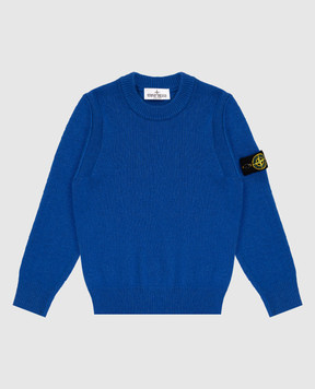 Stone Island Children's blue sweater with wool and cashmere K2S165100002S00M1