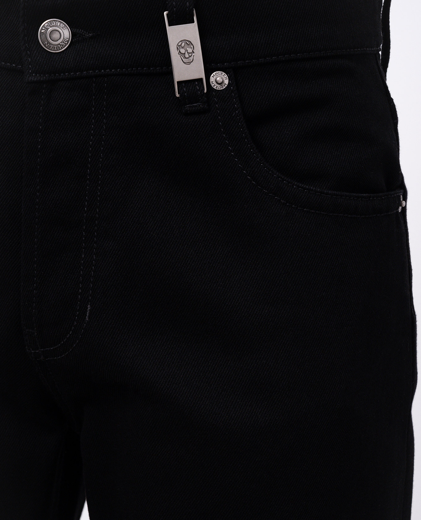 

Black jeans with logo patch Alexander McQueen