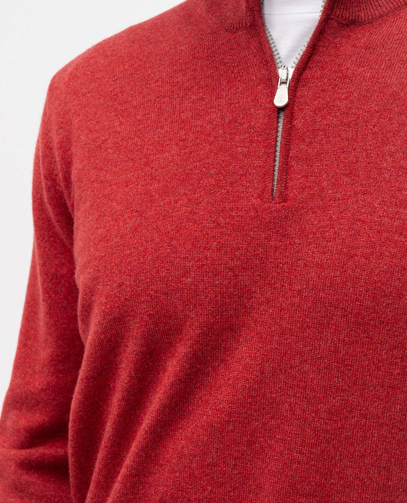 

Red cashmere jumper with zipper Brunello Cucinelli