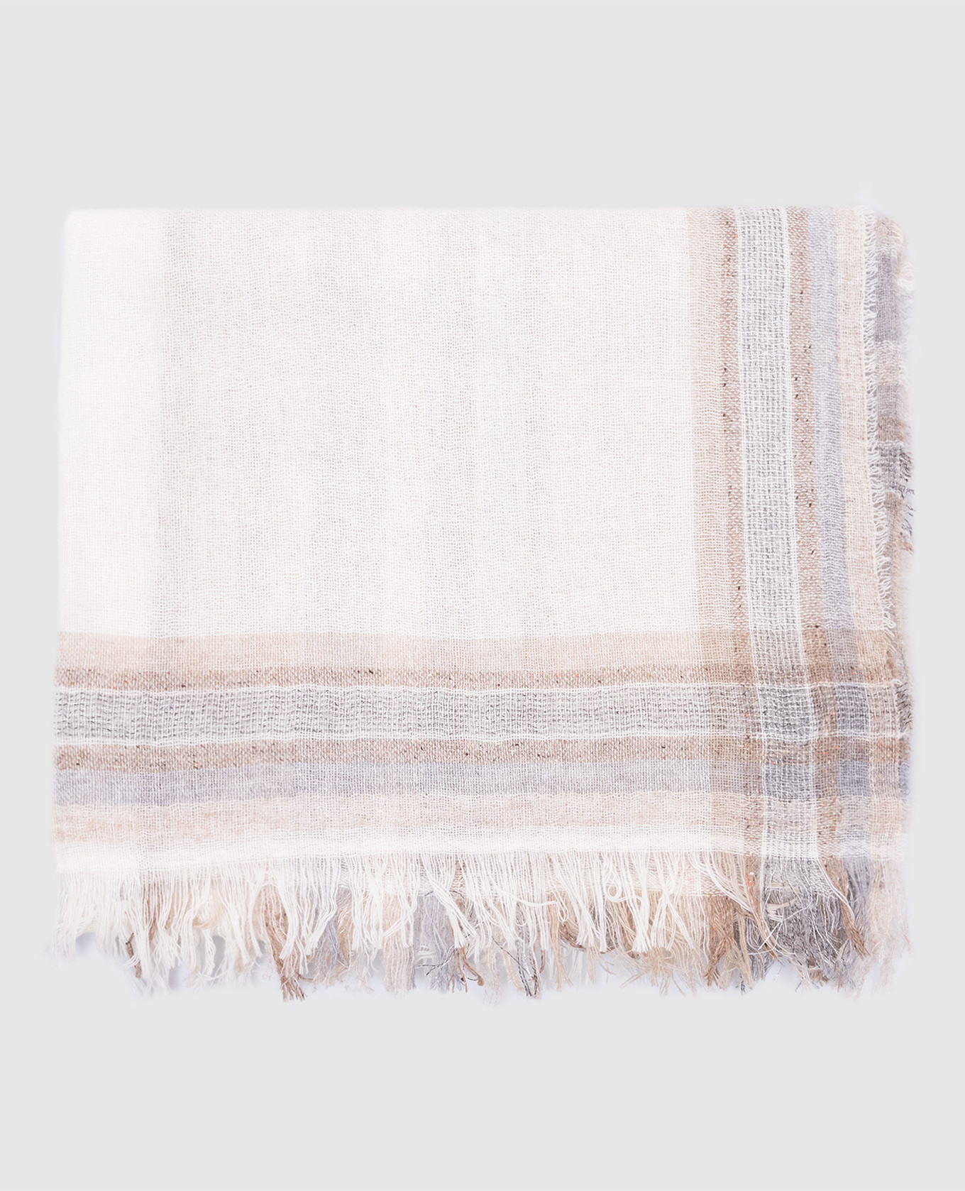 

White stole made of wool with lurex Peserico
