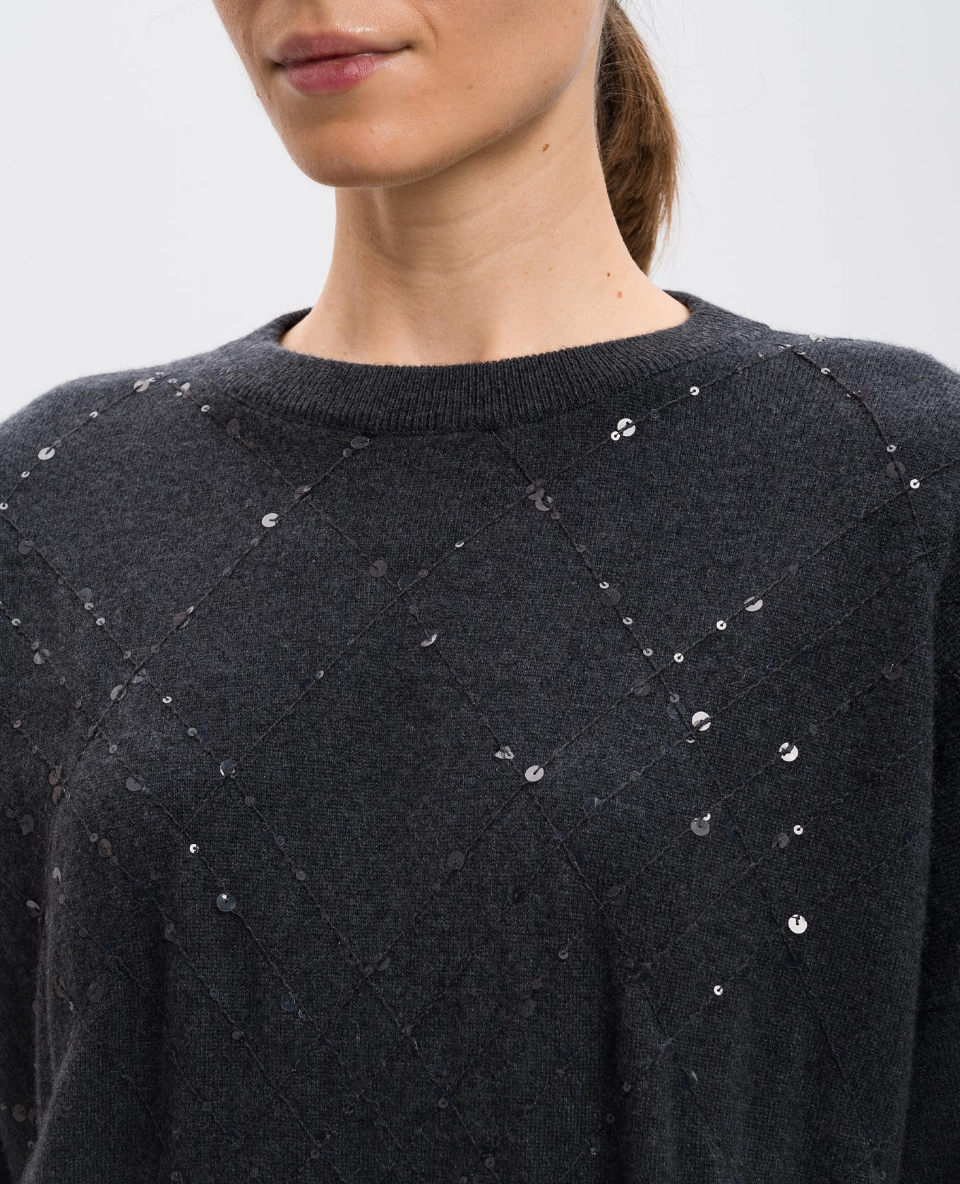 

Cashmere dress with sequins Brunello Cucinelli, Grey