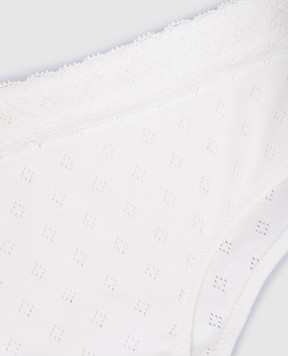 Story Loris White panties with patterned lace 36947