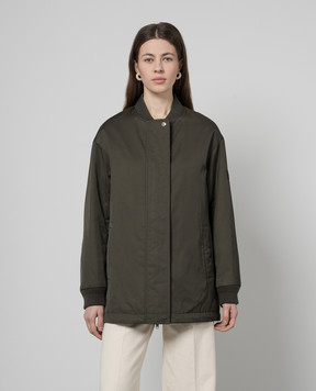 Yves Salomon Army Khaki jacket with logo patch 24EFM03178B07W