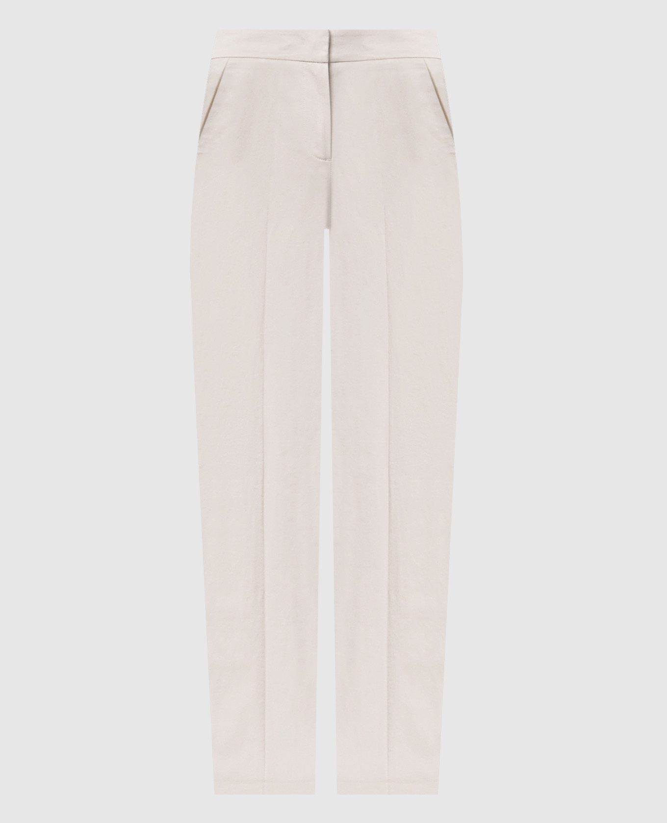 

Beige chinos with emblem Twinset