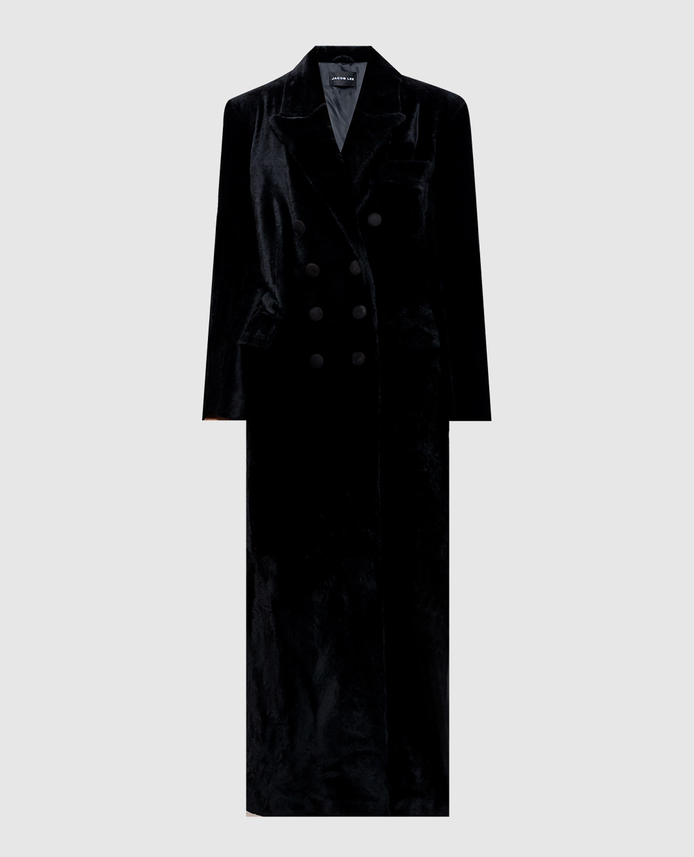 

Black double-breasted fur coat Jacob Lee