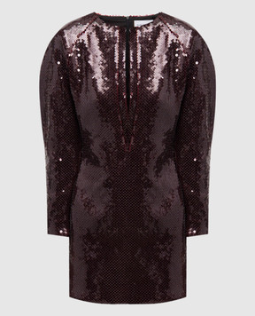 16Arlington Burgundy Mitilla mini dress with sequins DMN655AW2501