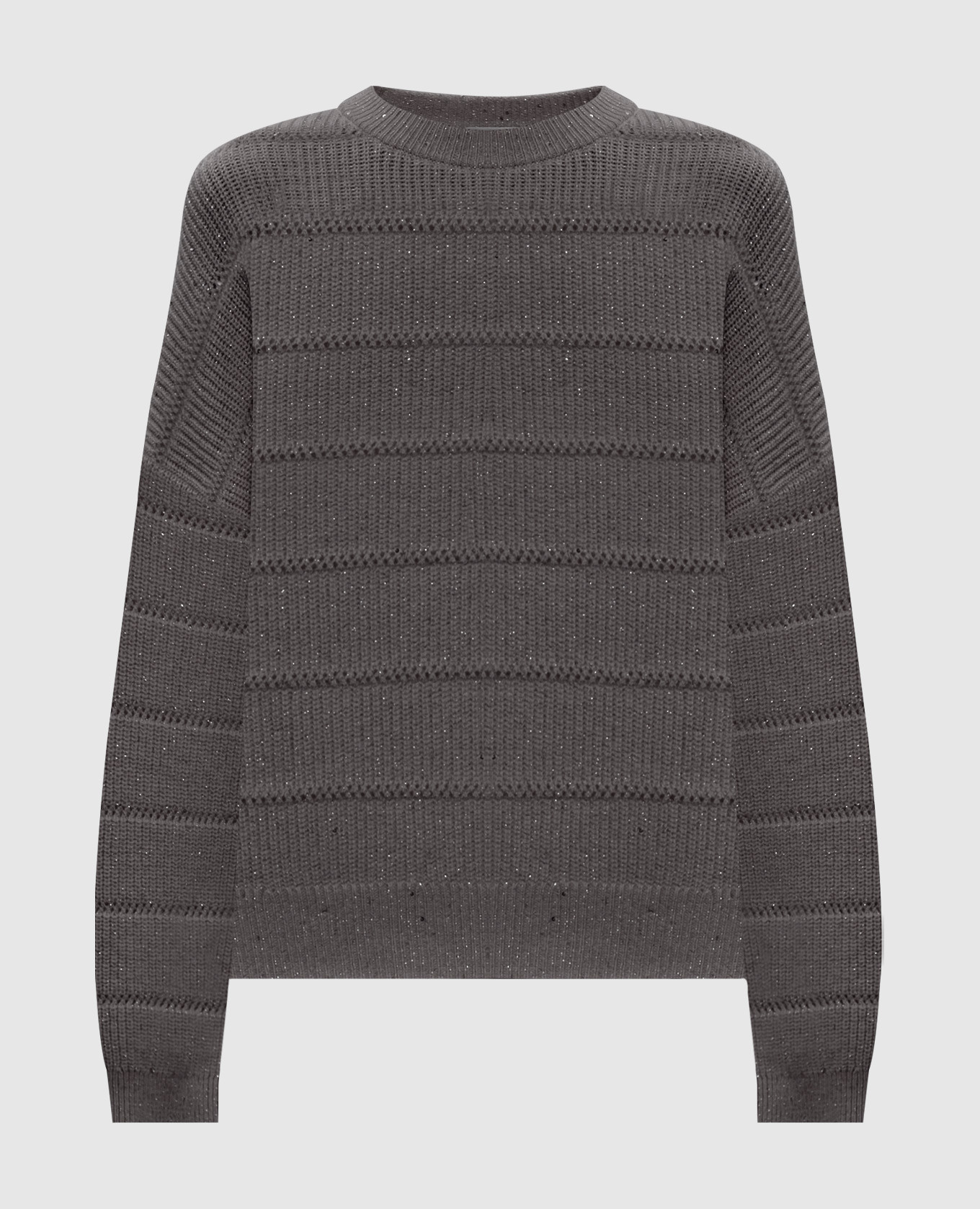 

Gray cashmere and wool sweater with sequins Brunello Cucinelli, Grey