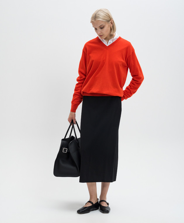 The Row - Matias black skirt with wool 5485W1973 - shop with