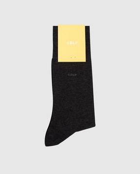 CDLP Grey socks with logo MSO006122201