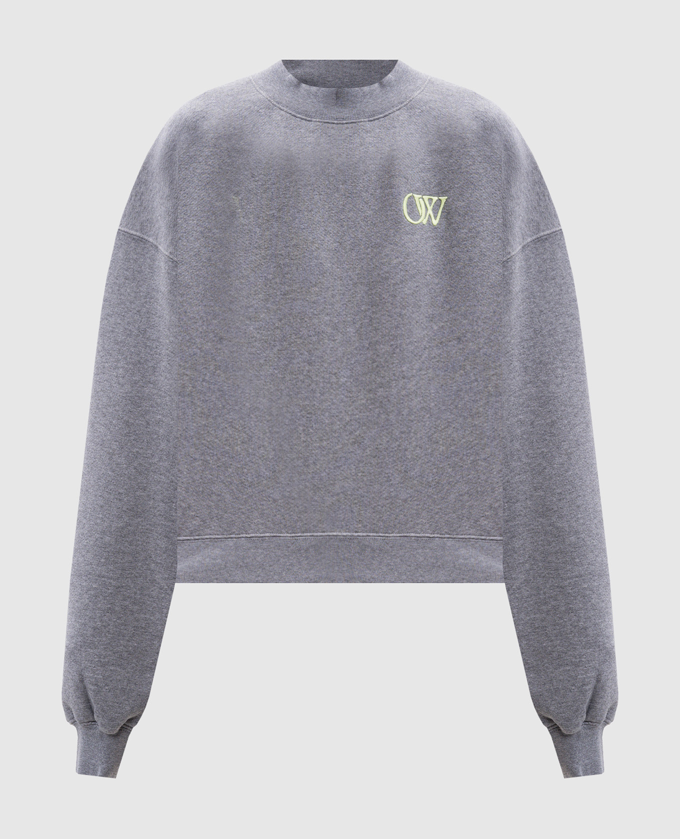 

Gray melange sweatshirt with monogram logo embroidery Off-White, Grey