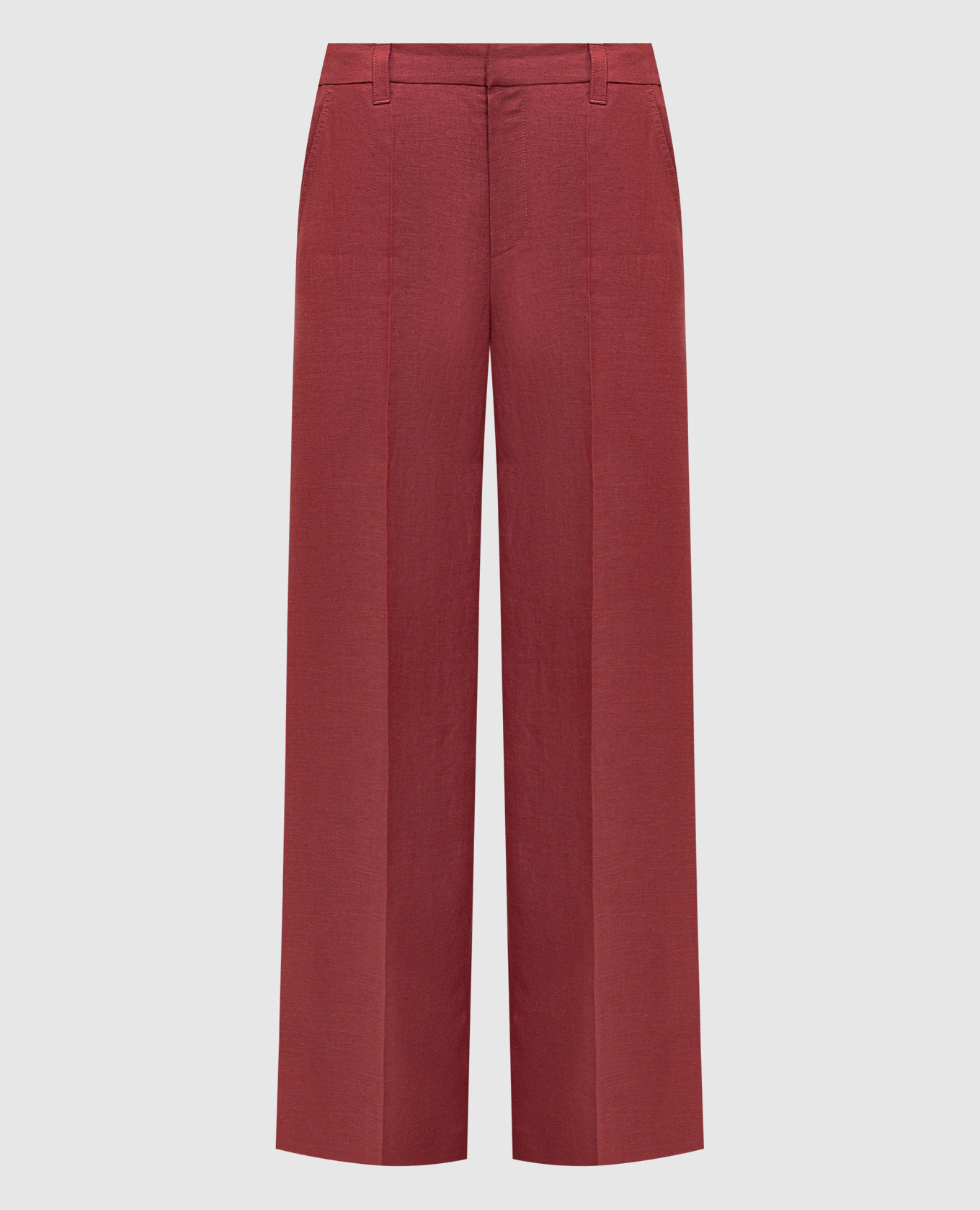 

Pink hemp and linen pants with monil chain Brunello Cucinelli