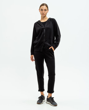 Brunello Cucinelli Black sports jacket with monil chain MP828SM606