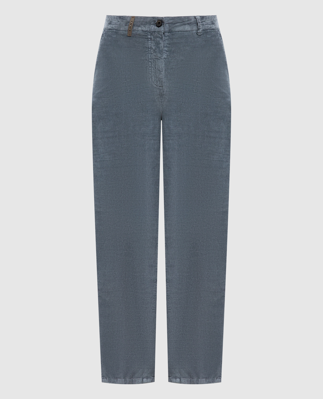

Gray corduroy trousers with logo Peserico, Grey