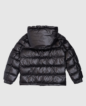 Moncler ENFANT Children's black Solander down jacket with a logo patch J29541A00111595ZJ810