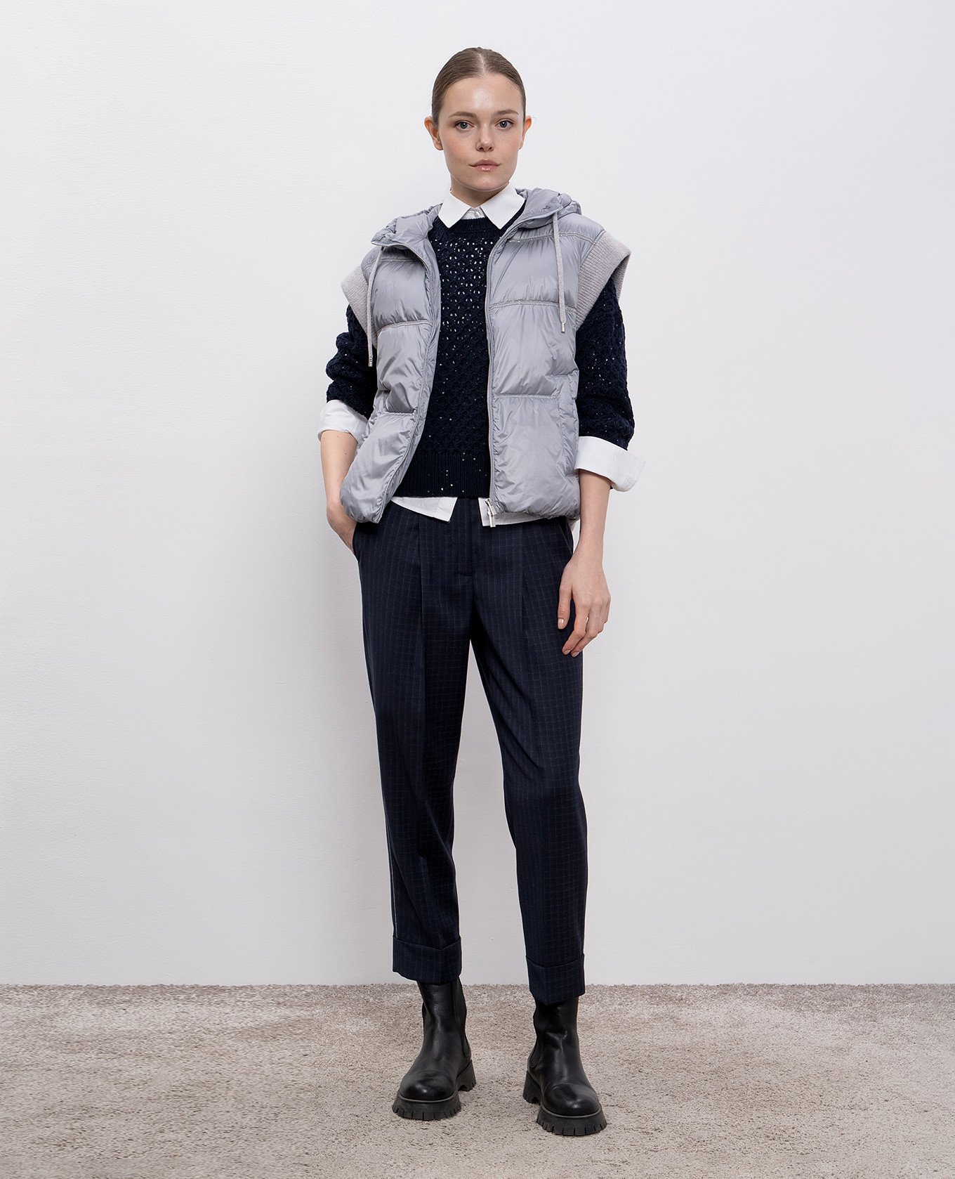 

Blue wool sweater with sequins Peserico