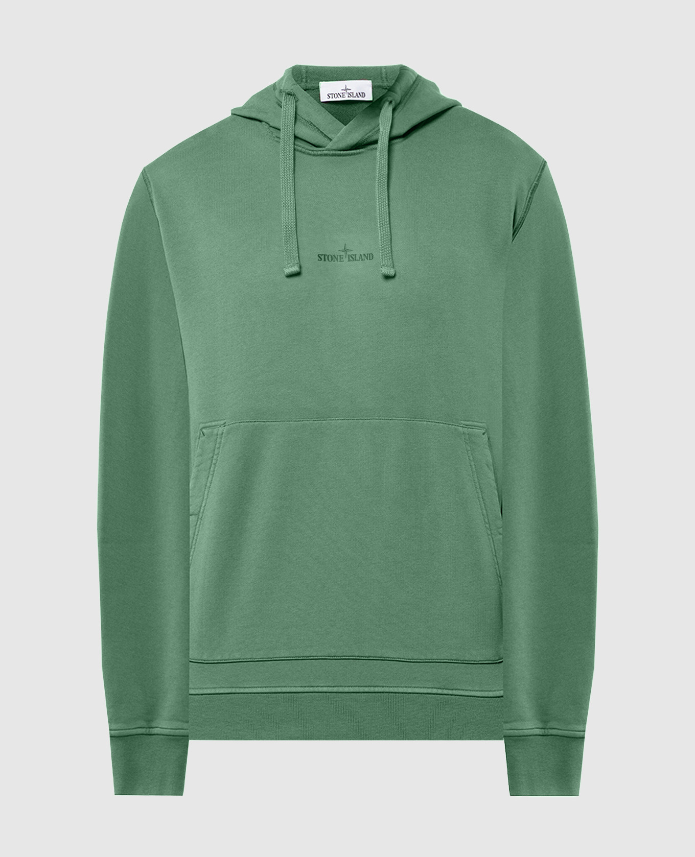 

Green hoodie with textured logo print Stone Island