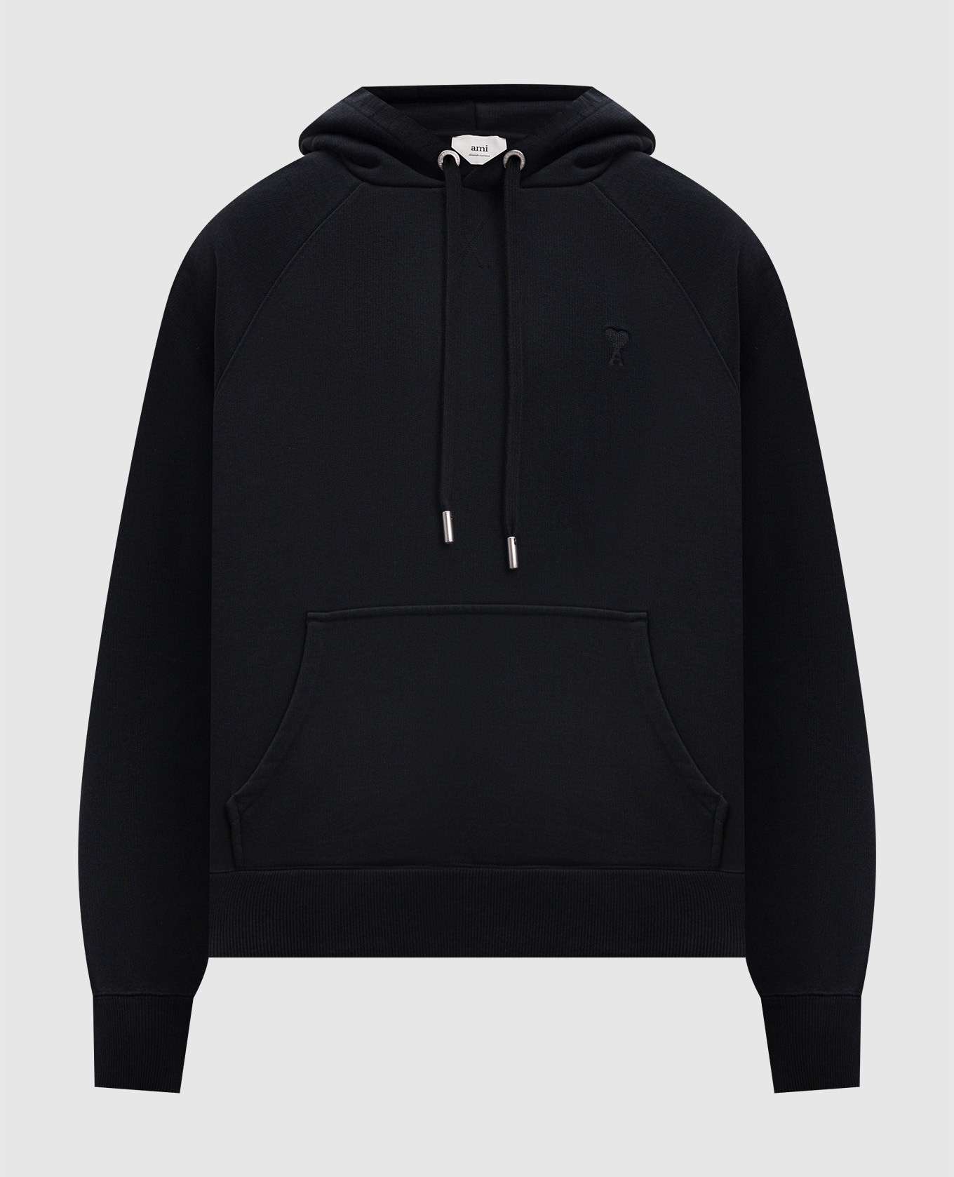 

Black hoodie with logo embroidery Ami Paris