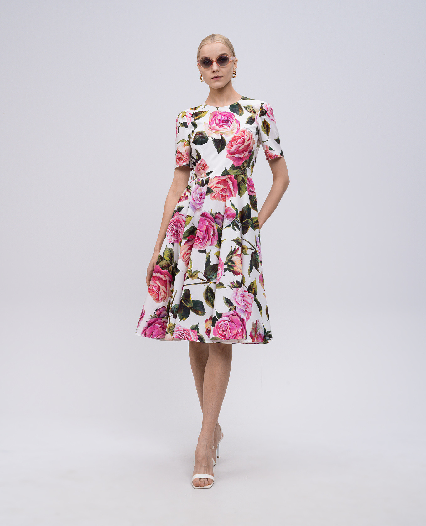 

White floral print midi dress Dolce&Gabbana