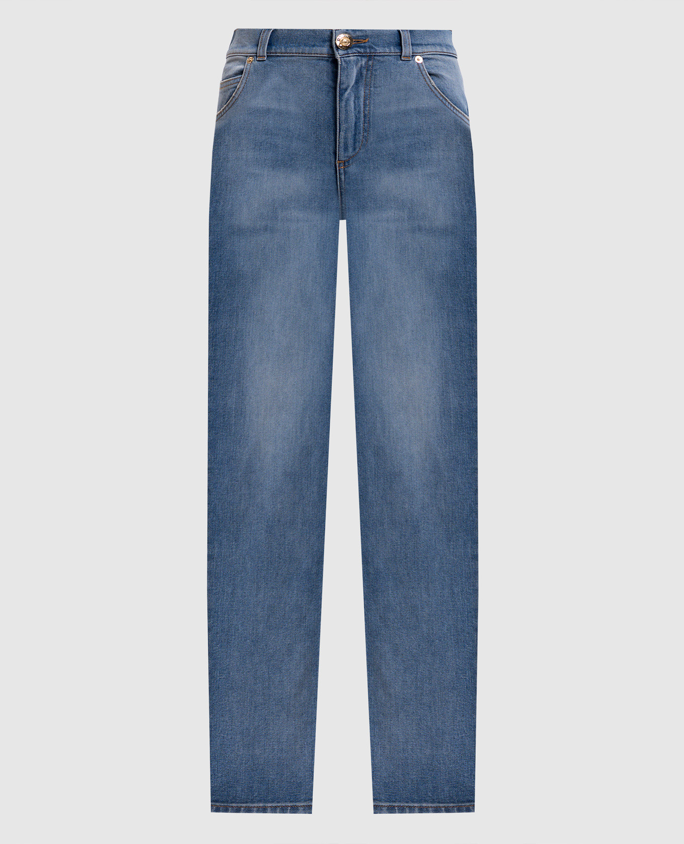 

Blue skinny jeans with a distressed effect Balmain