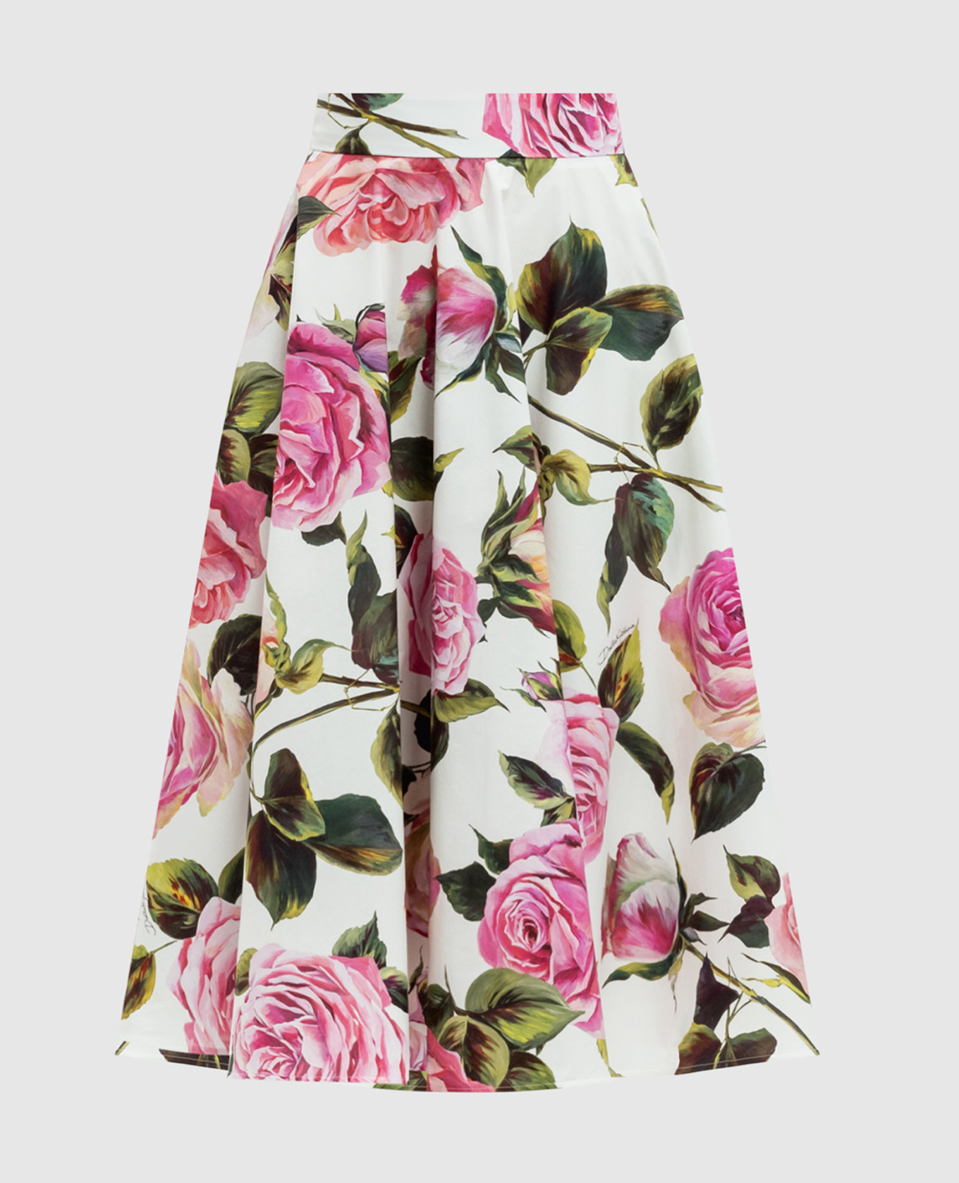 

White floral print midi skirt Dolce&Gabbana