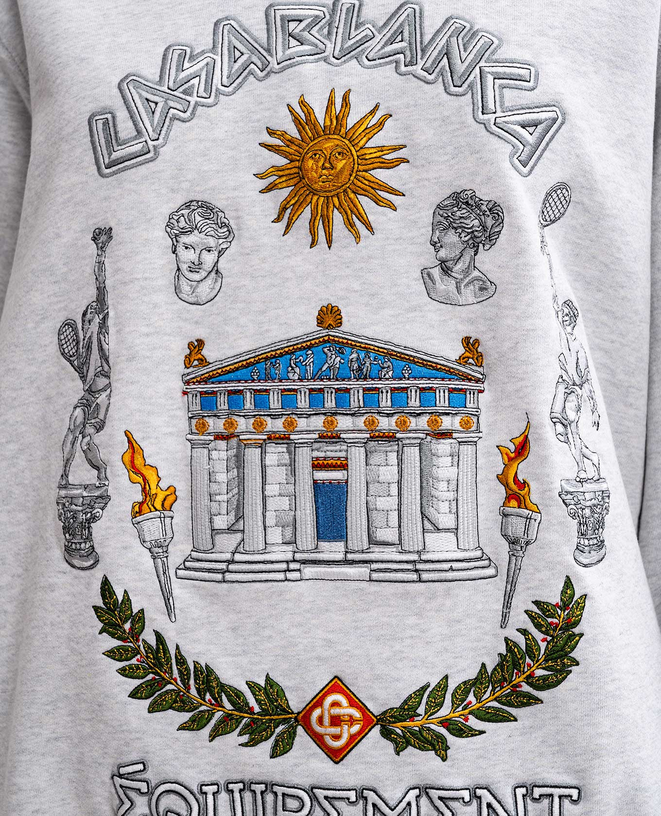 

Grey melange sweatshirt with branded embroidery Casablanca
