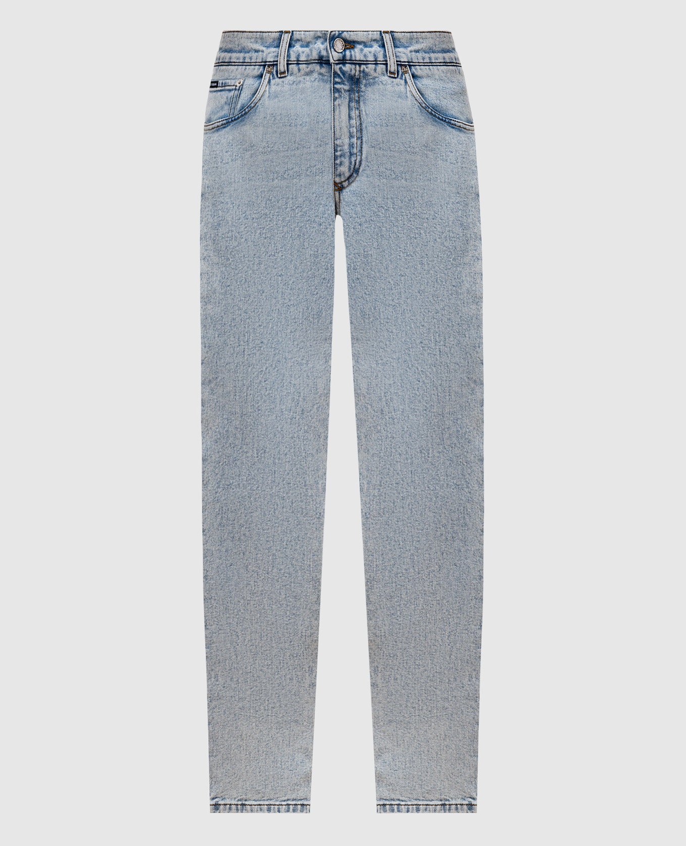 Blue slim jeans with logo Dolce&Gabbana