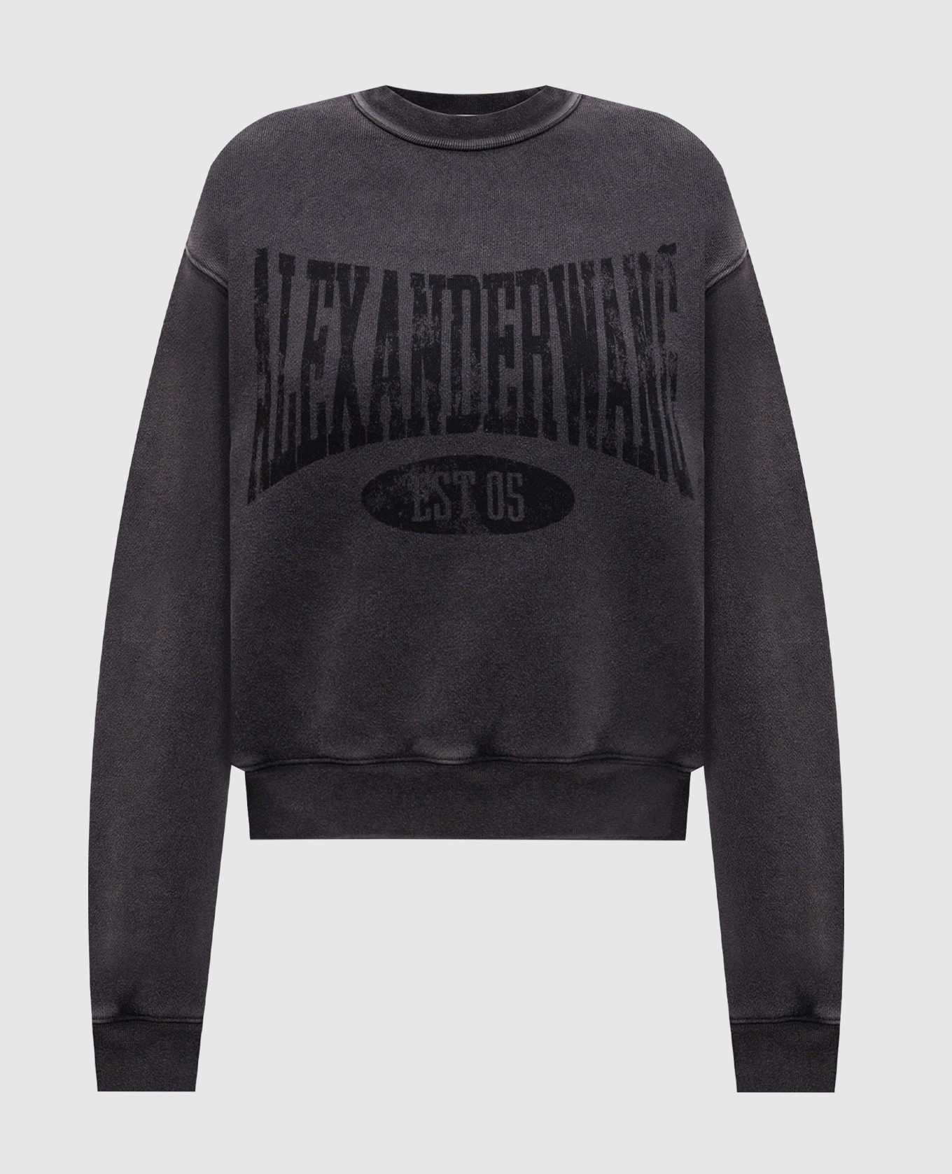 Grey insulated sweatshirt with logo print Alexander Wang