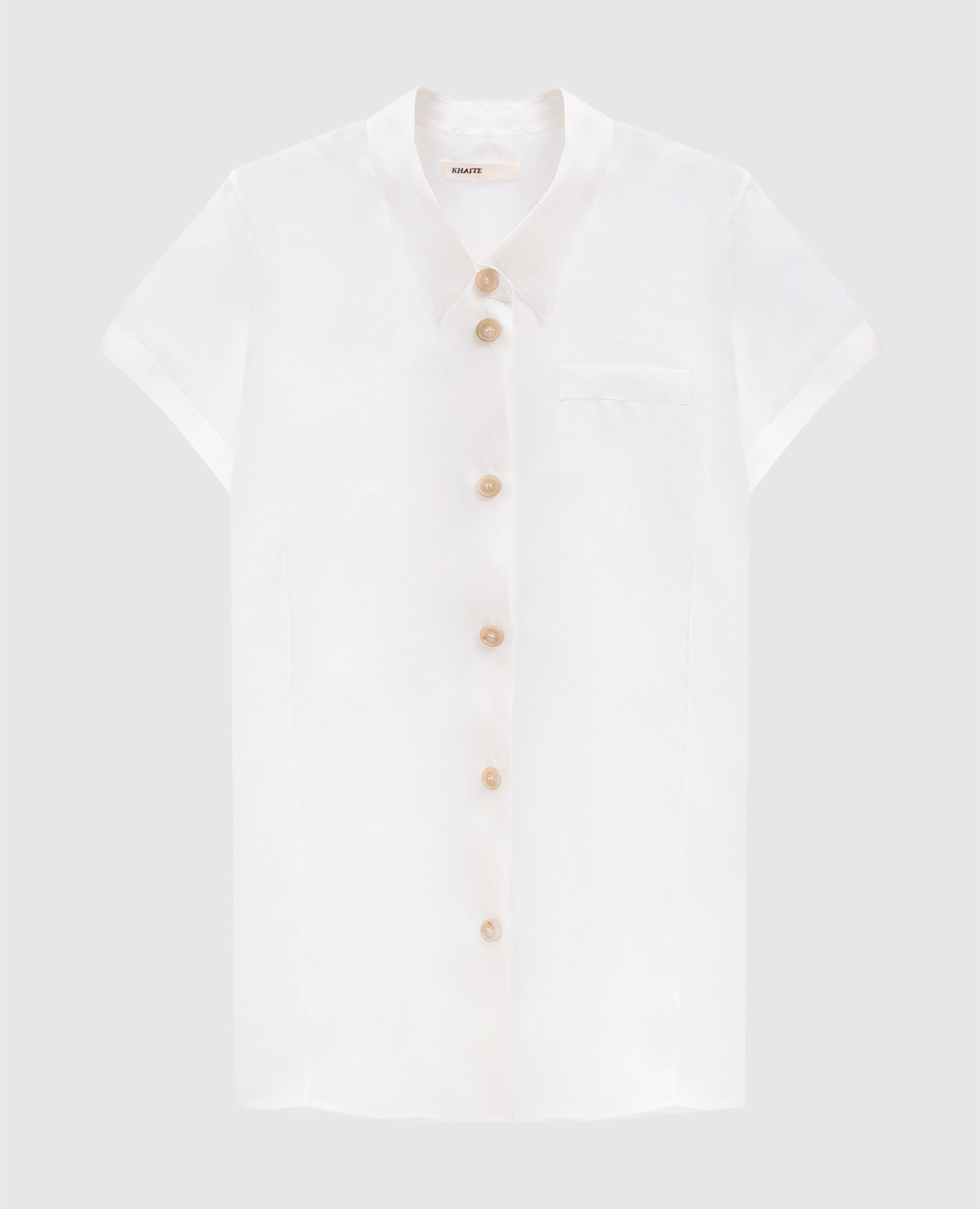 

Keefe white silk blouse Khaite