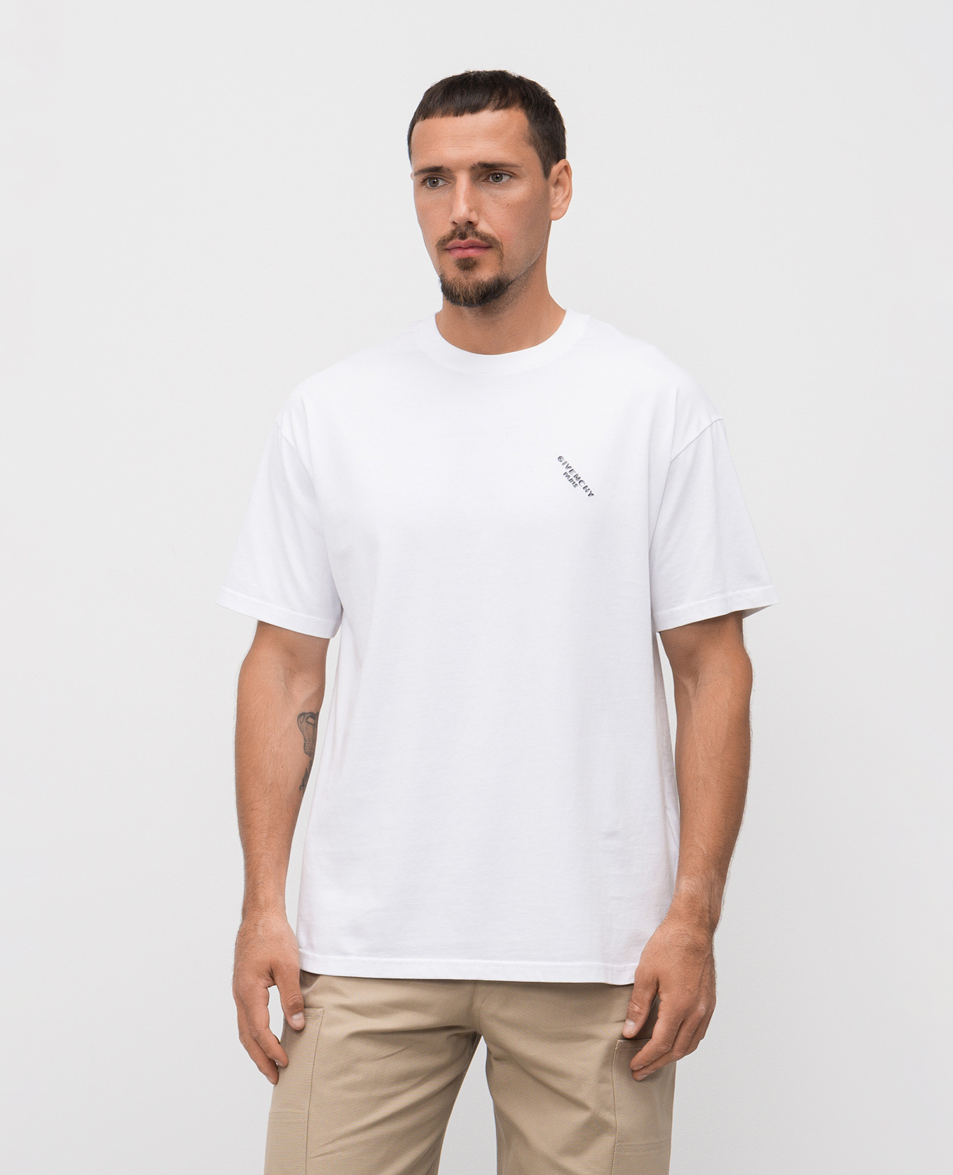 

White T-shirt with logo embroidery Givenchy