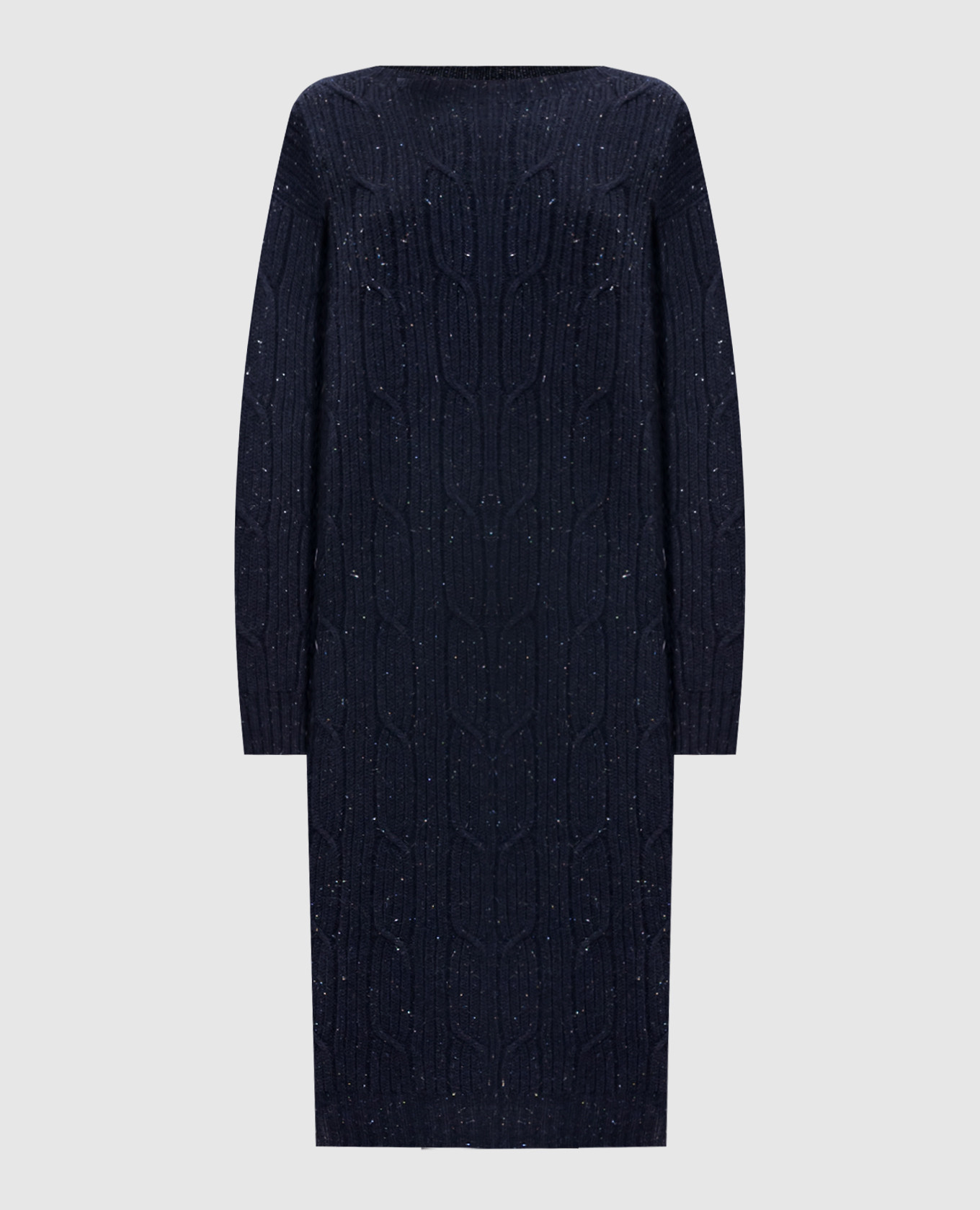 

Blue dress with wool, silk and cashmere with lurex Peserico