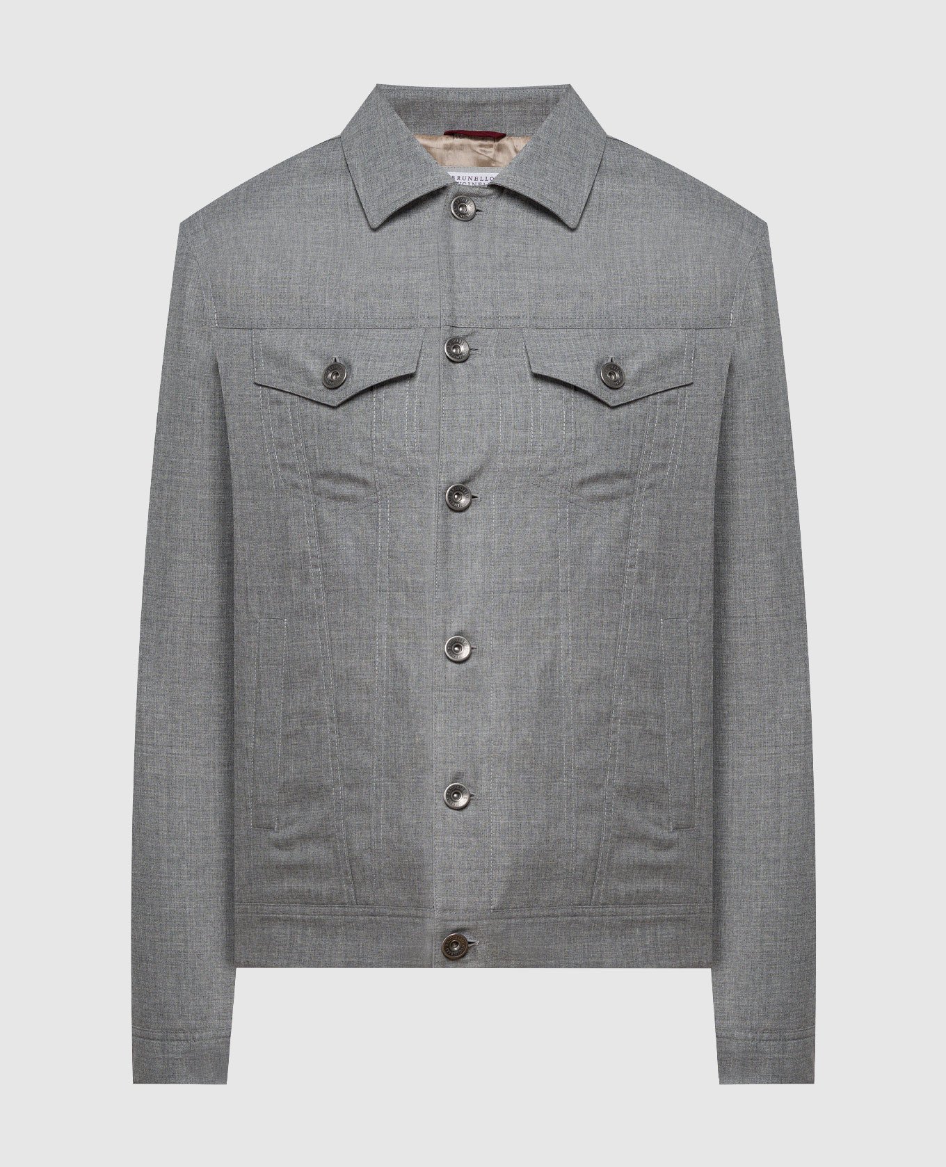 

Gray wool jacket Brunello Cucinelli, Grey