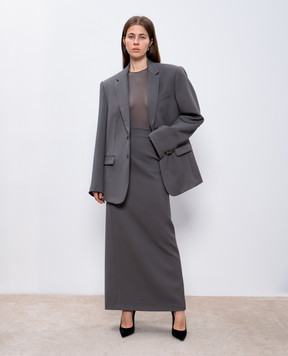 WARDROBE.NYC Gray woolen jacket W4042PCW