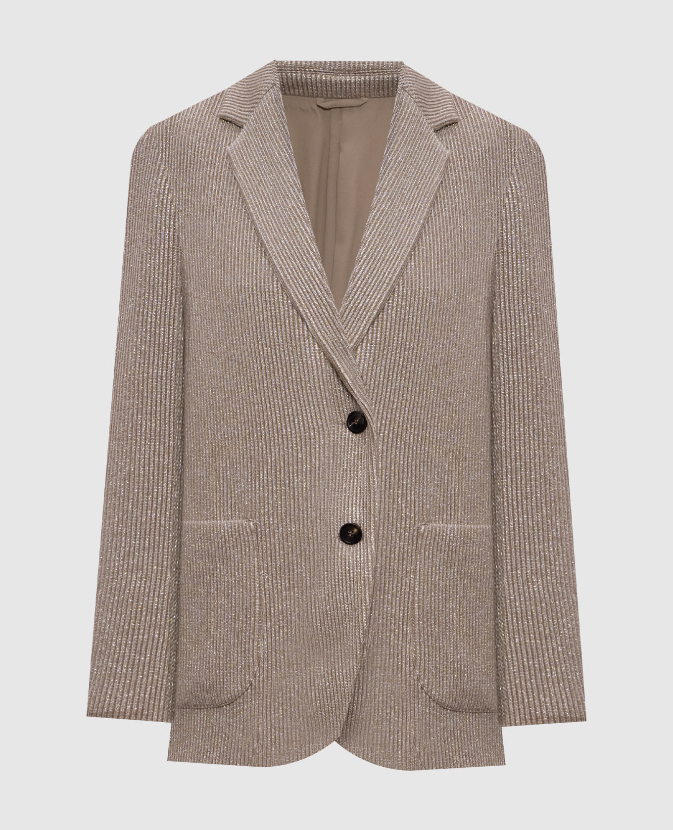 Beige jacket with lurex Brunello Cucinelli