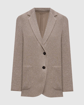 Brunello Cucinelli Beige jacket with lurex M0AZT7511P