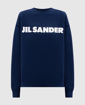 Jil Sander Blue sweatshirt with logo print J53GU0003J20335