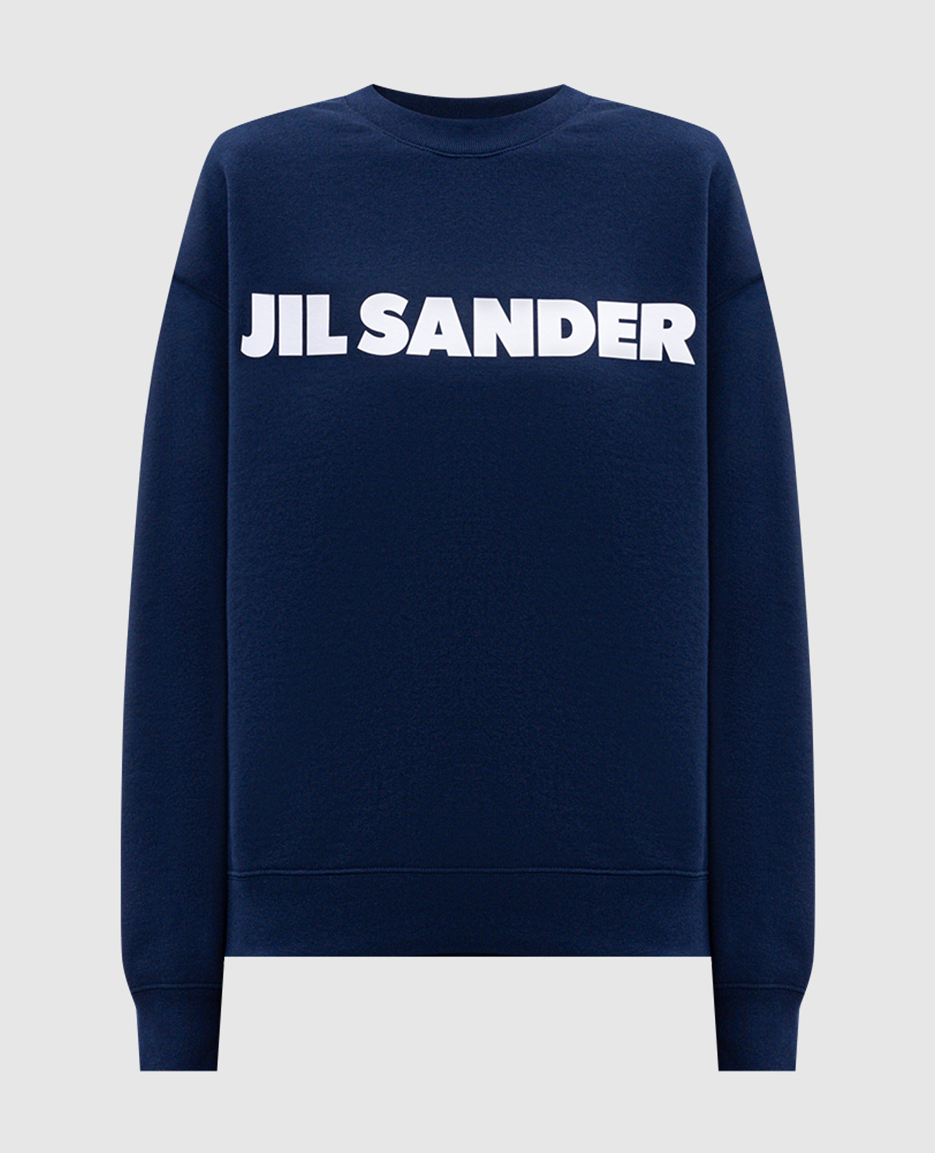 Blue sweatshirt with logo print Jil Sander