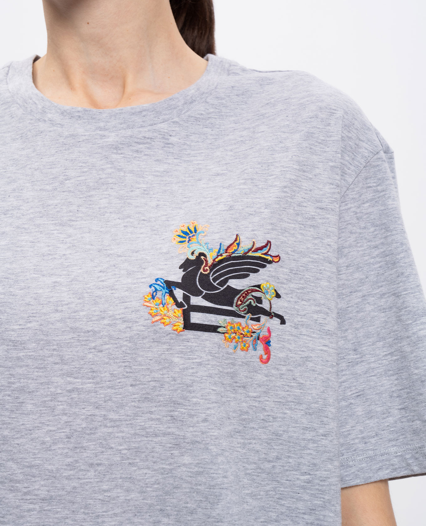 

Pegaso grey melange t-shirt Etro