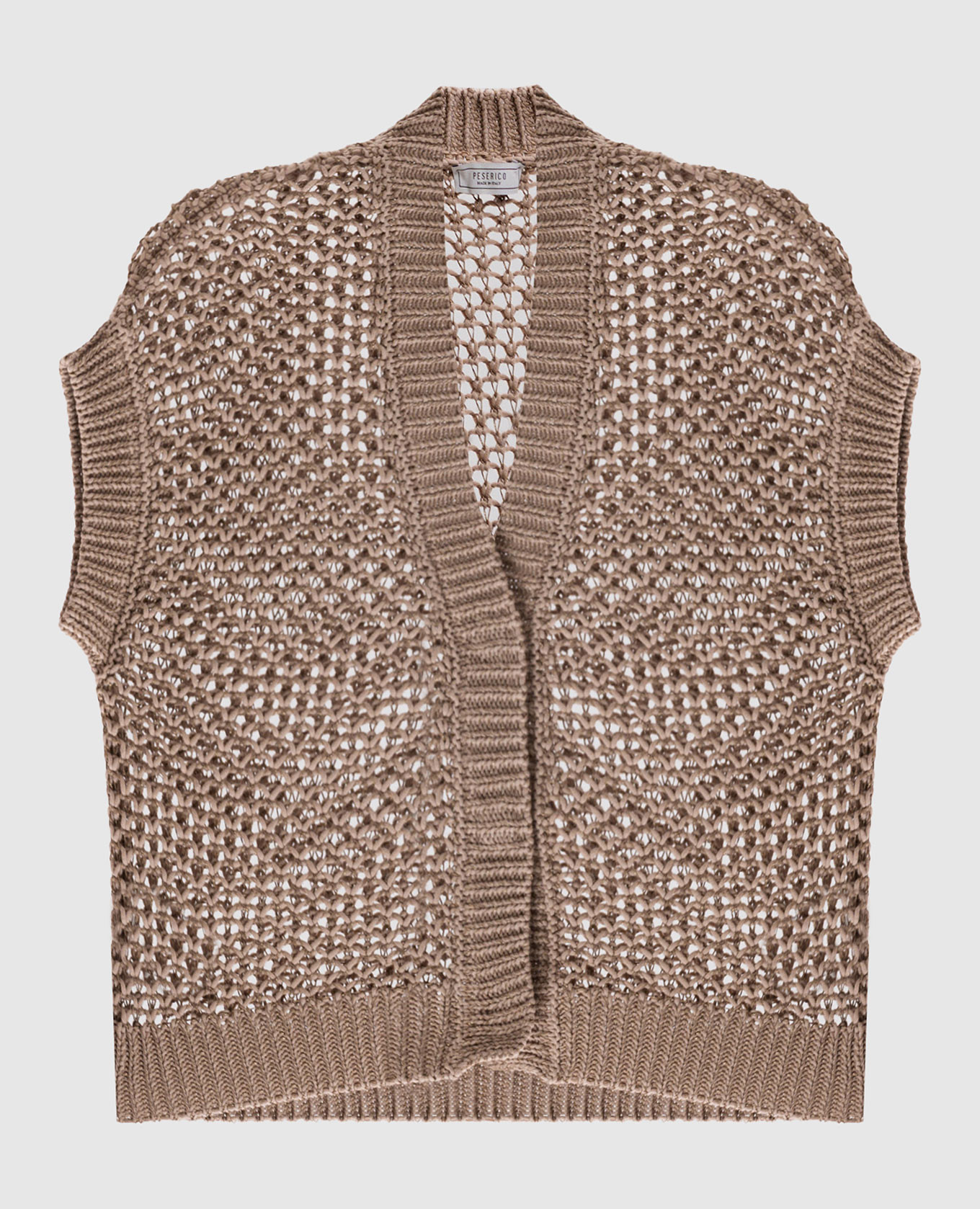 

Brown vest in a pattern with lurex Peserico