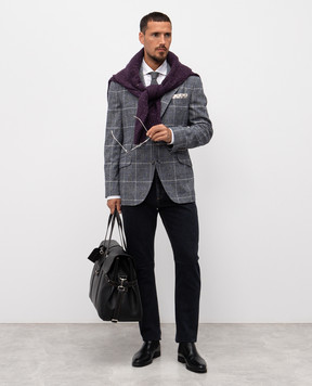 Brunello Cucinelli Checked wool jacket MV4037BWD5
