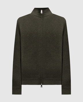 Cashmere&Whiskey Green cashmere cardigan MU7931307341PF